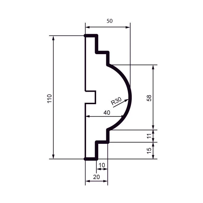 Fasādes molding MC113