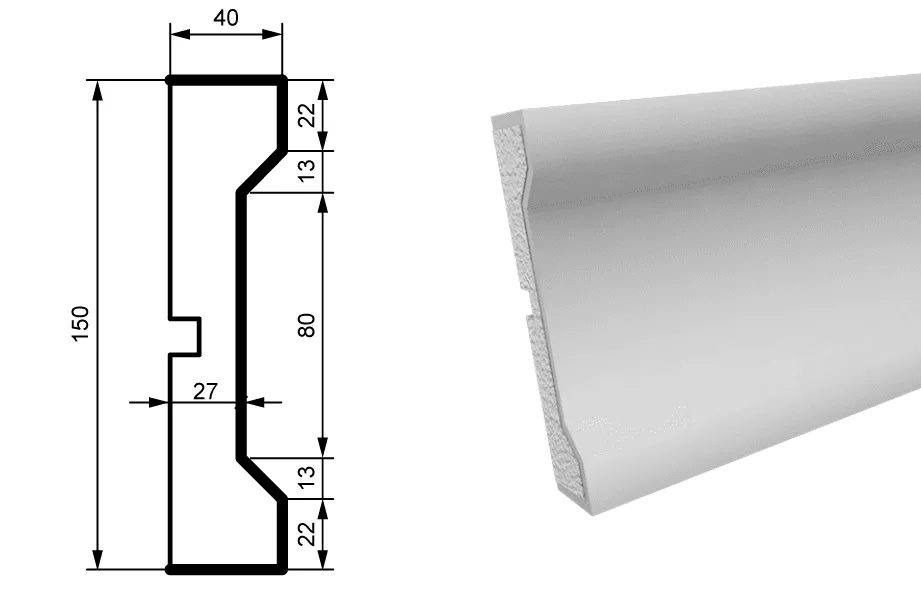 Fasādes molding MC161