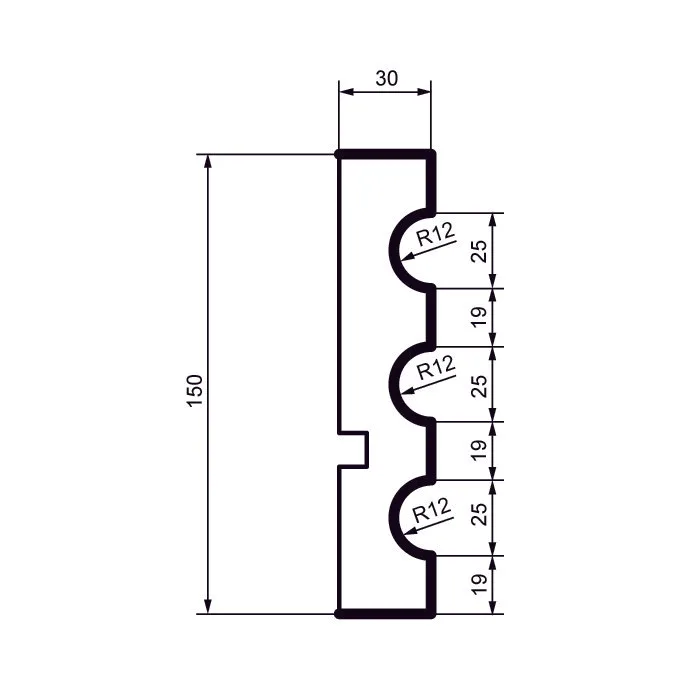 Fasādes molding MC124
