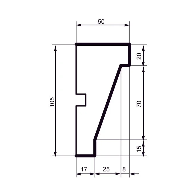 Fasādes molding MC153