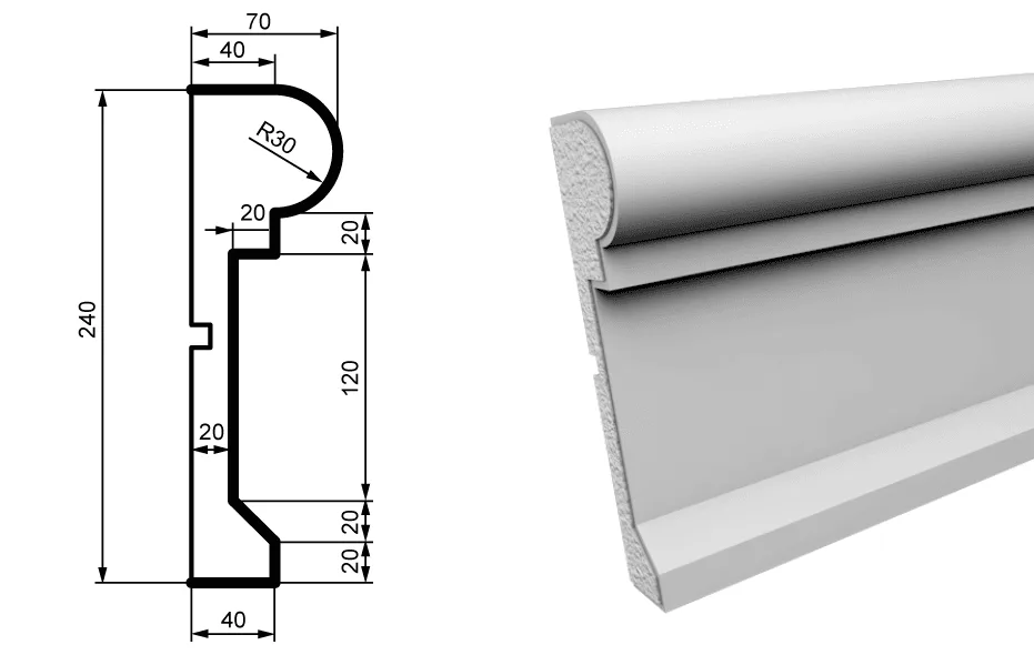 Fasādes molding MC141