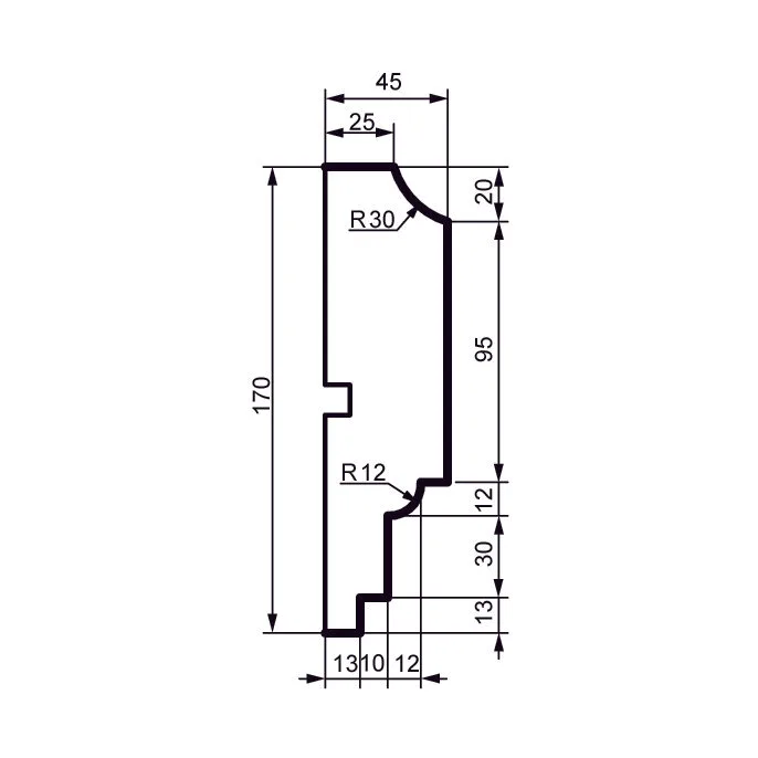 Fasādes molding MC167