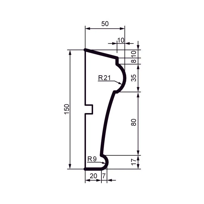 Fasādes molding MC164
