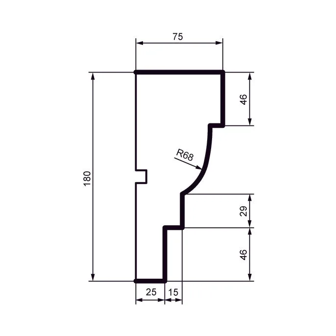 Fasādes molding MC136