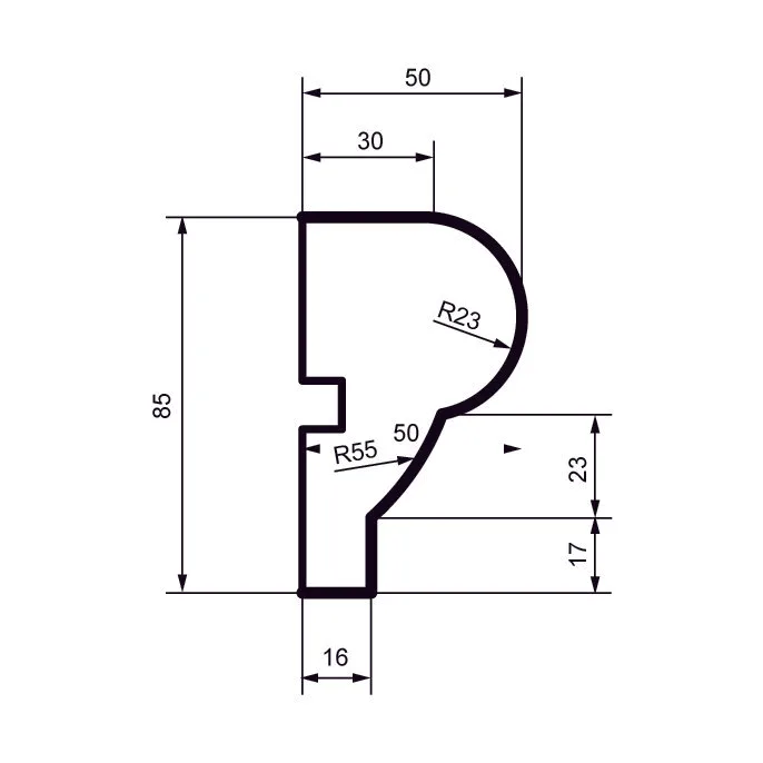 Fasādes molding MC104