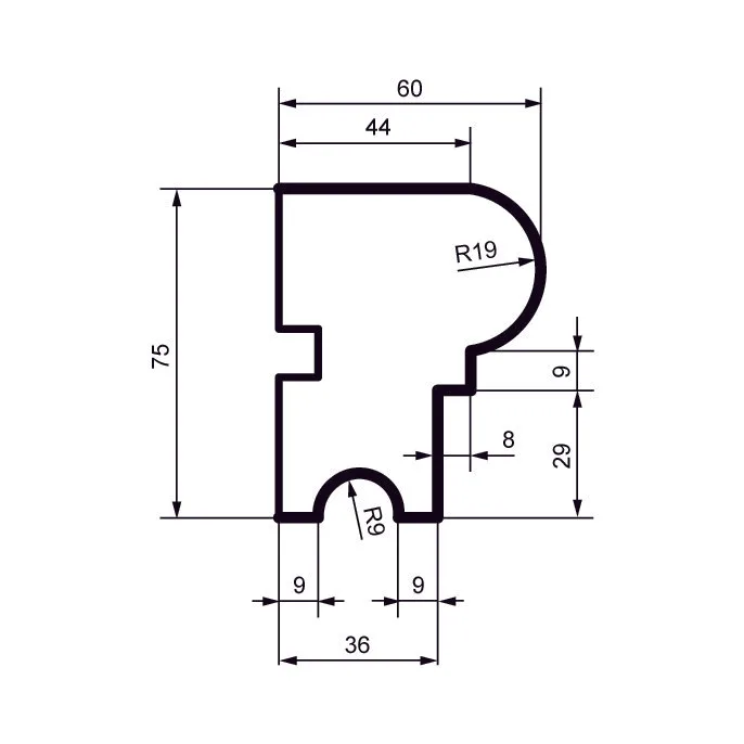 Fasādes molding MC102