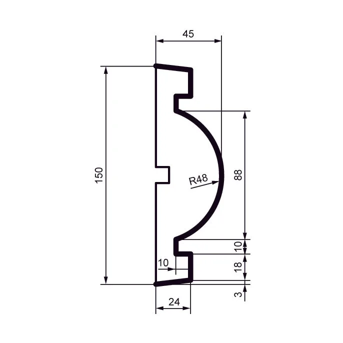 Fasādes molding MC127