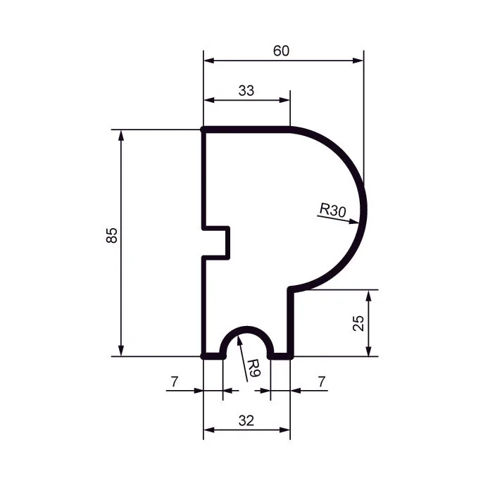 Fasādes molding MC105
