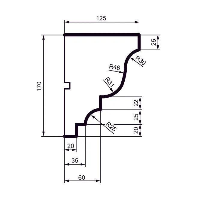 Fasādes karnīze KC102
