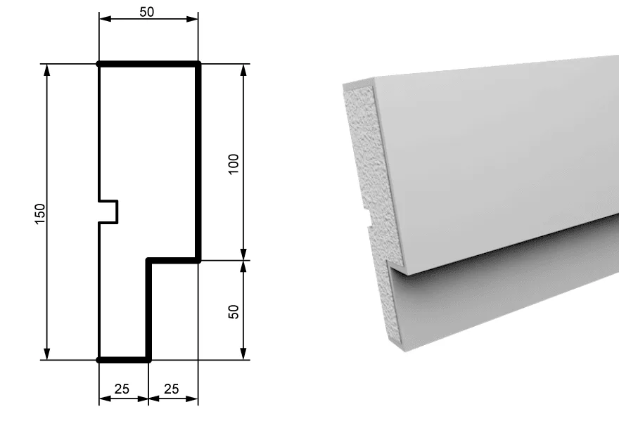 Fasādes molding MC162