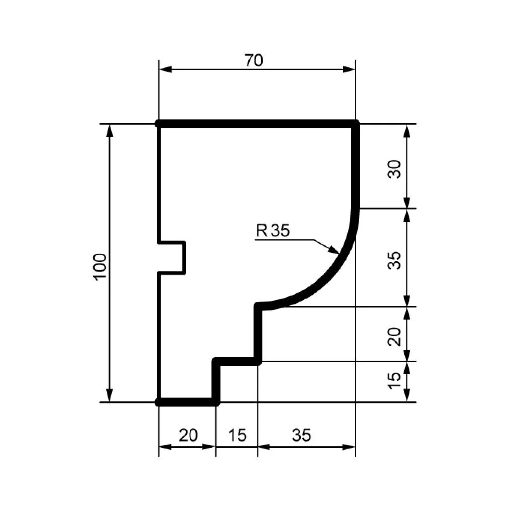 Fasādes moldings MC152