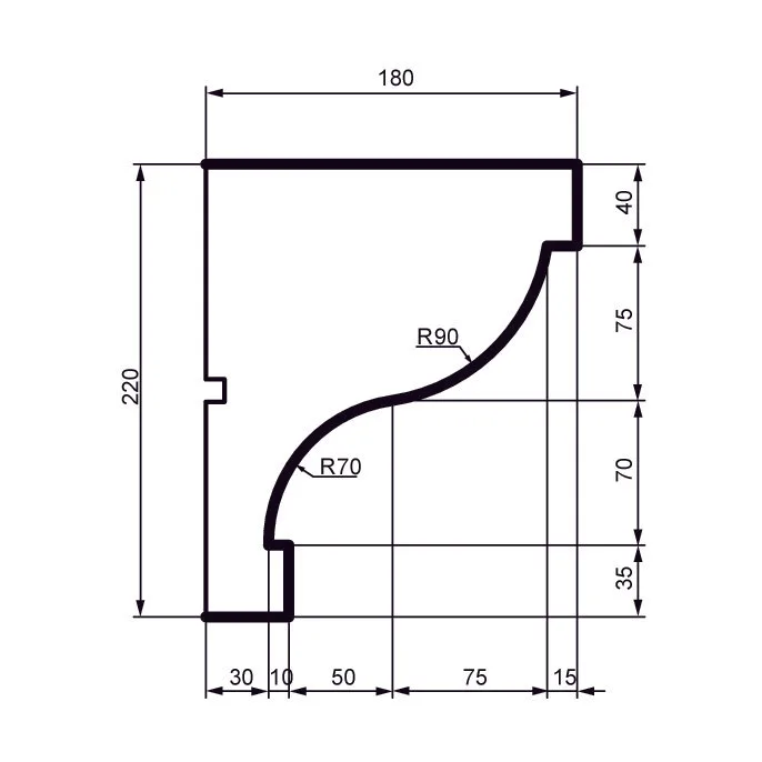 Fasādes karnīze KC126
