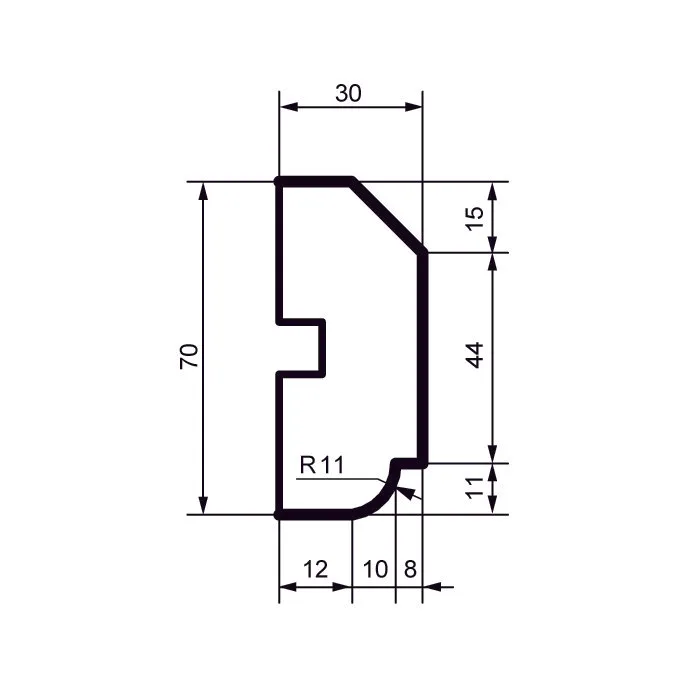 Fasādes molding MC148
