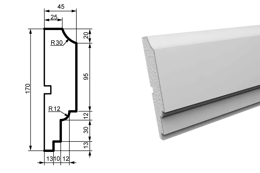 Fasādes molding MC167