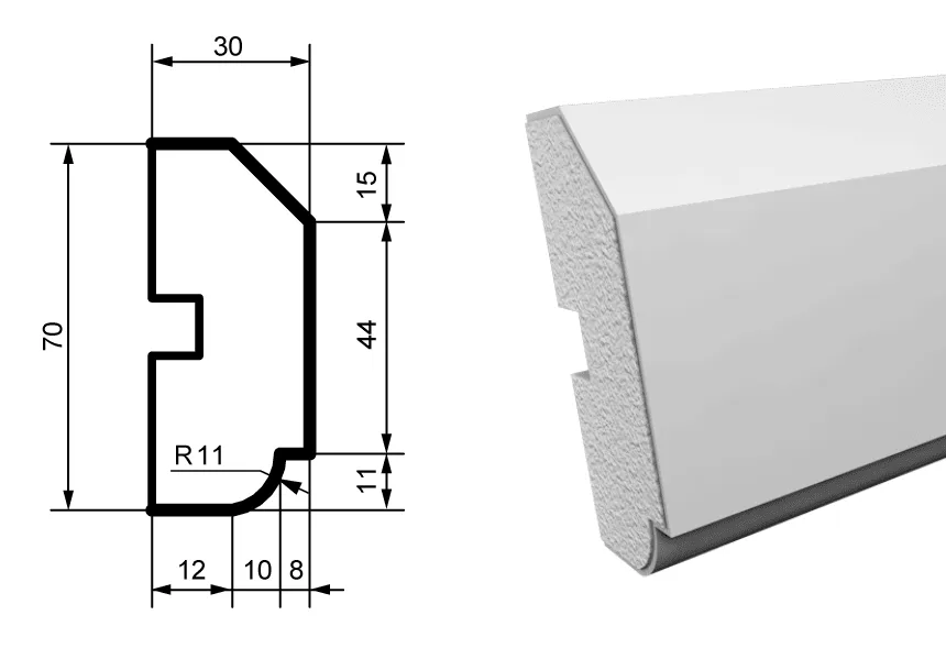 Fasādes molding MC148
