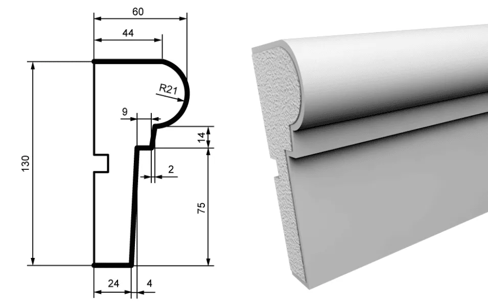 Fasādes molding MC117