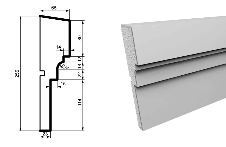 Fasādes molding MC143