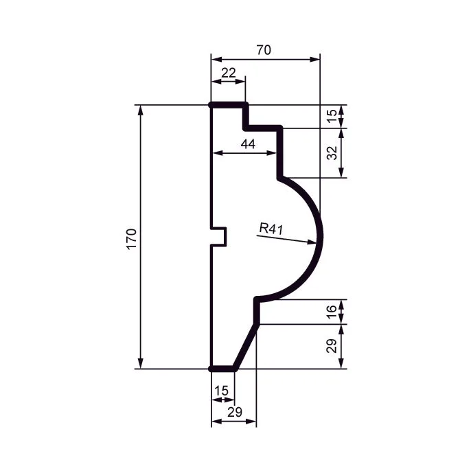 Fasādes molding MC133