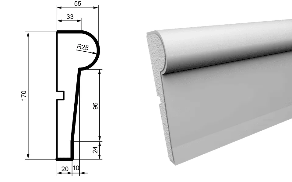 Fasādes molding MC132
