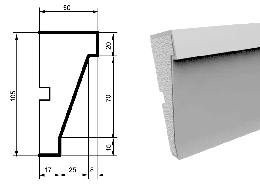 Fasādes molding MC153