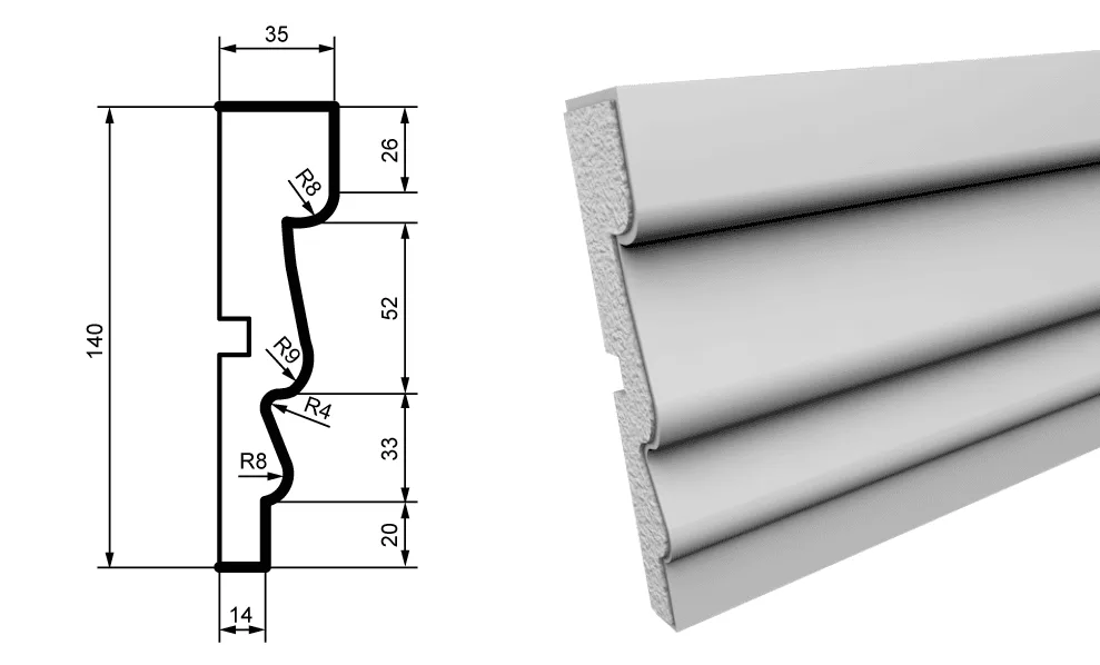 Fasādes molding MC119