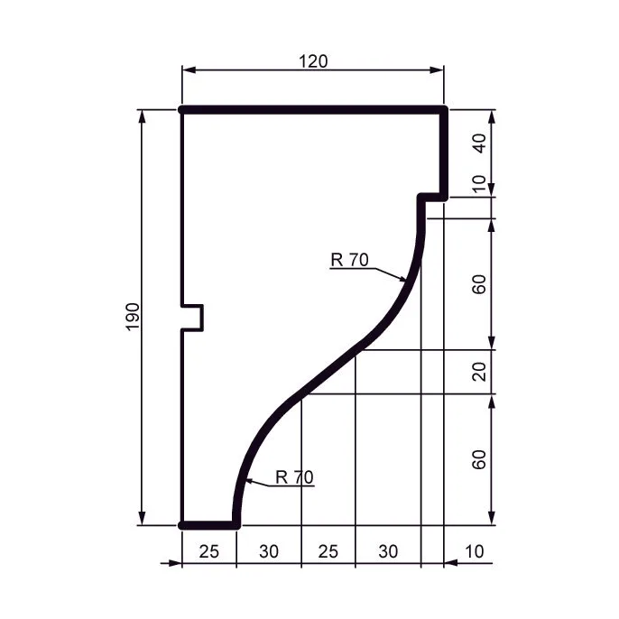 Fasādes karnīze KC116