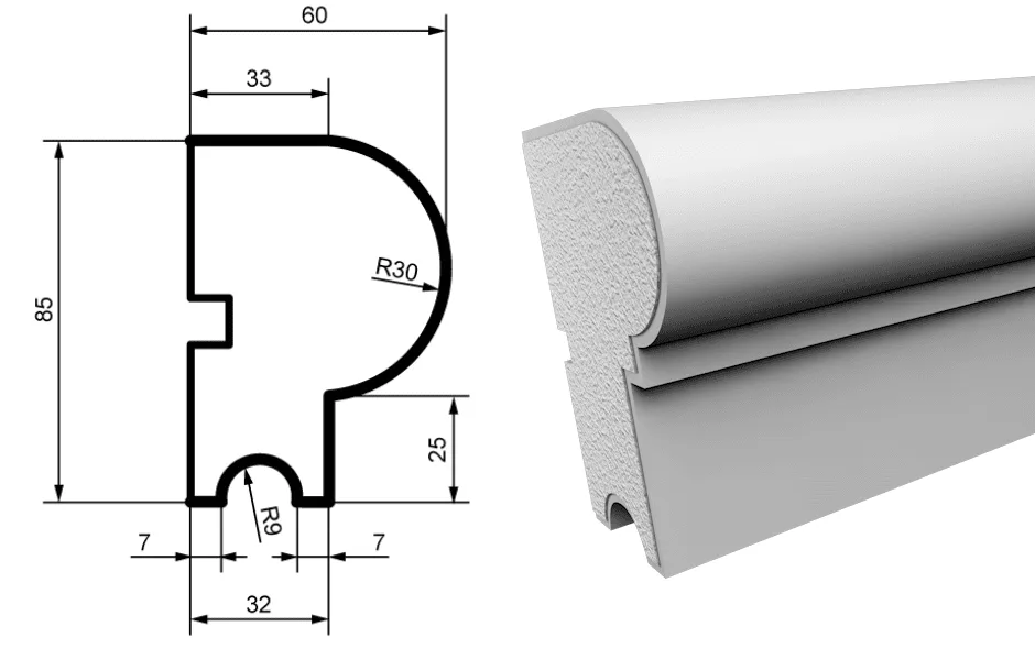 Fasādes molding MC105