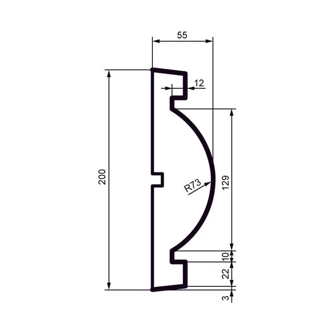 Fasādes molding MC139