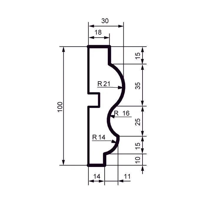 Fasādes molding MC151