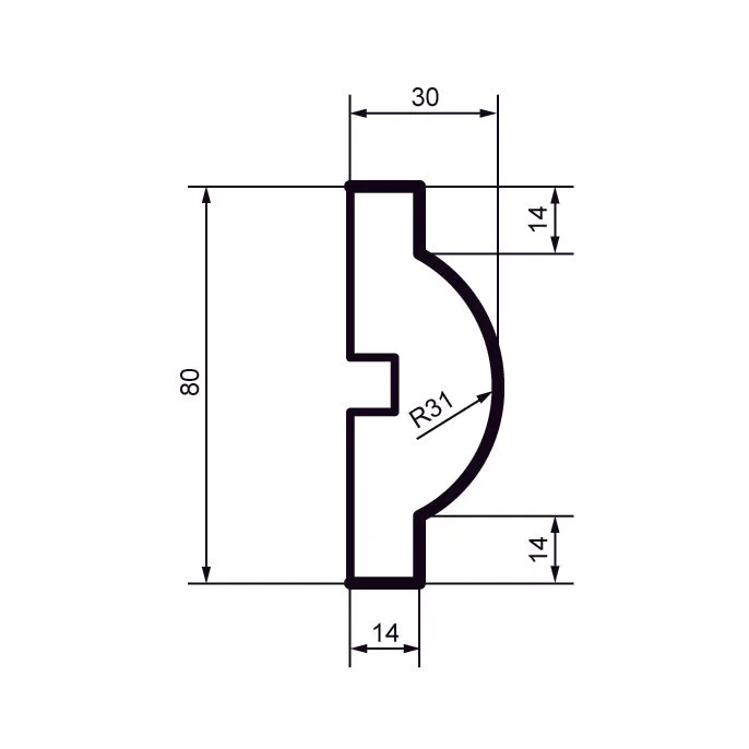 Fasādes molding MC103