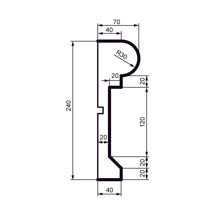 Fasādes molding MC141