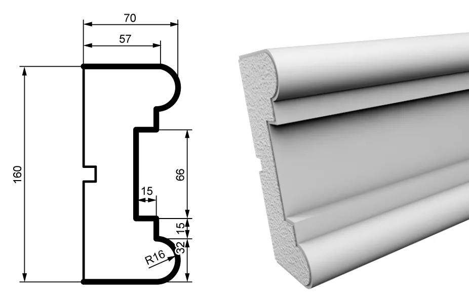 Fasādes molding MC131