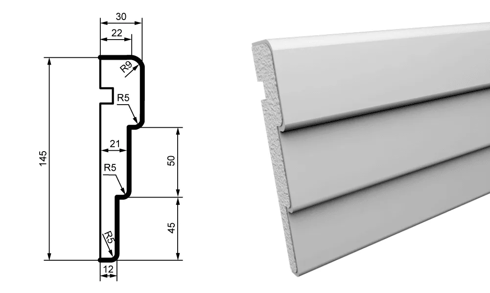 Fasādes molding MC122