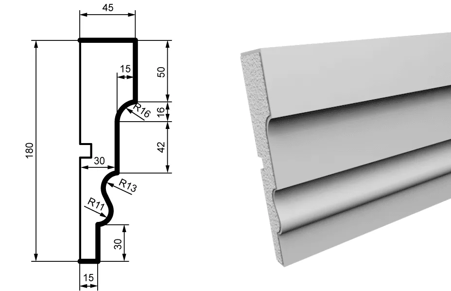 Fasādes molding MC134
