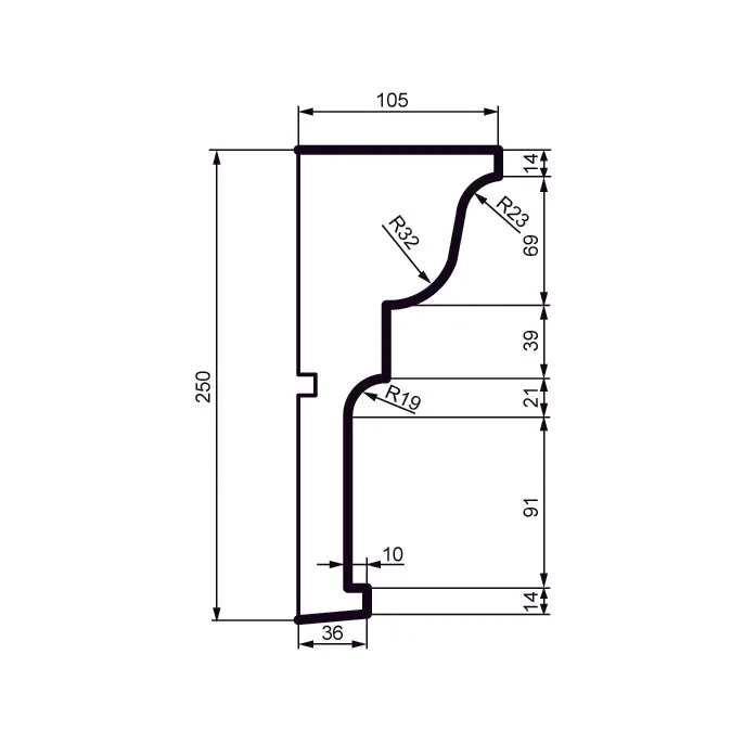 Fasādes molding MC142