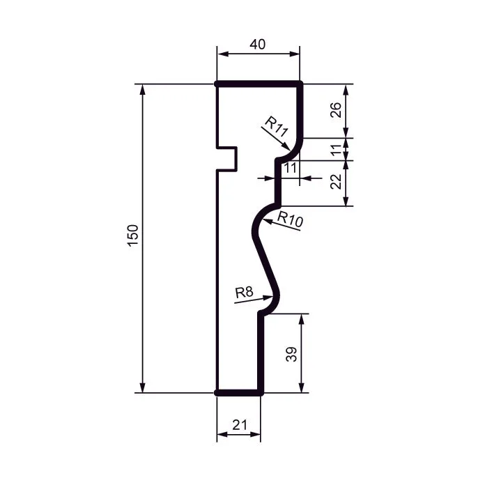 Fasādes molding MC125