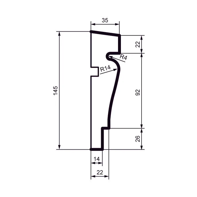 Fasādes molding MC123