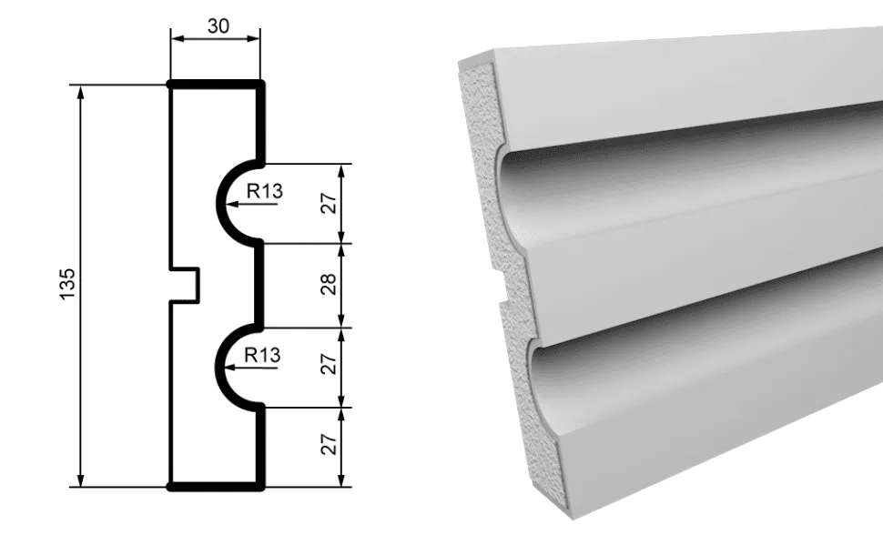Fasādes molding MC118