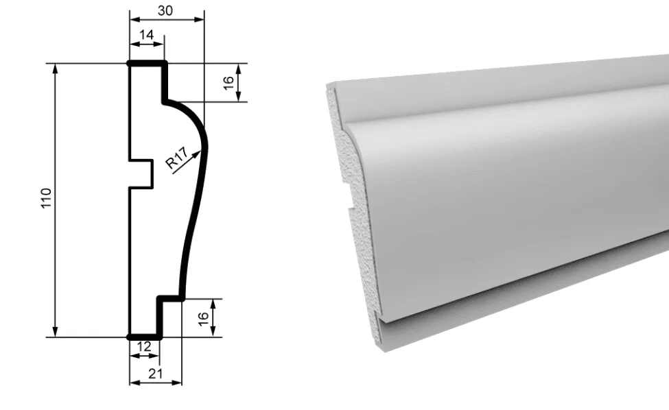 Fasādes molding MC112