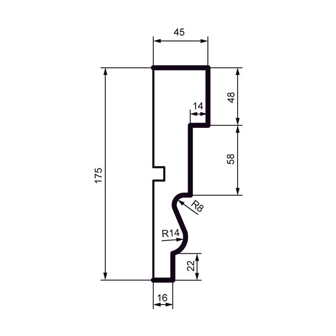 Fasādes molding MC134