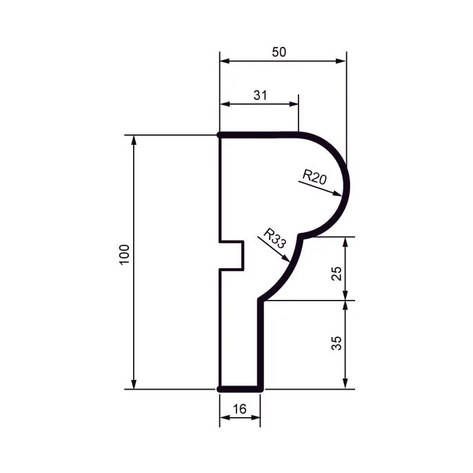 Fasādes molding MC110