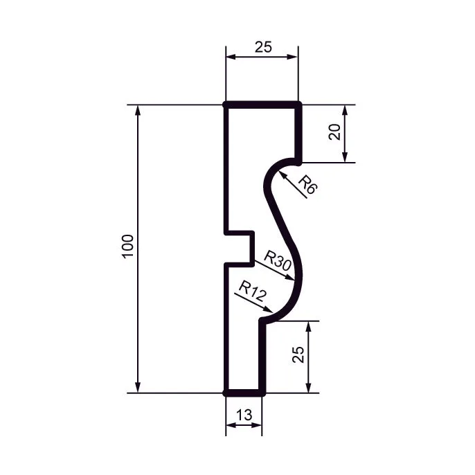 Fasādes molding MC107