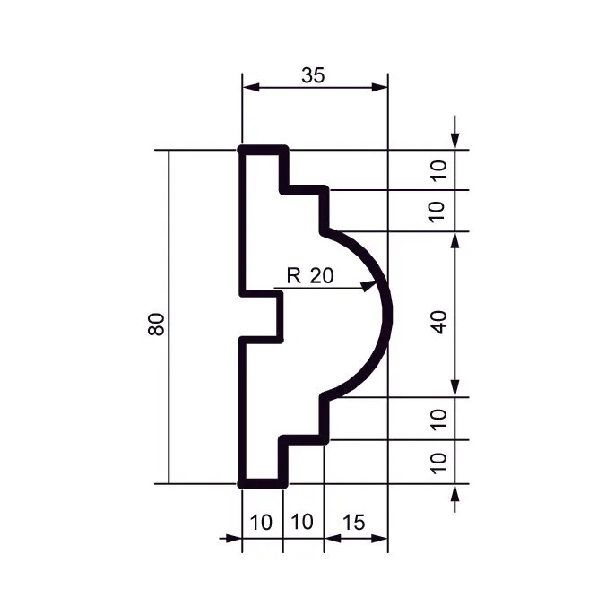 Fasādes molding MC149