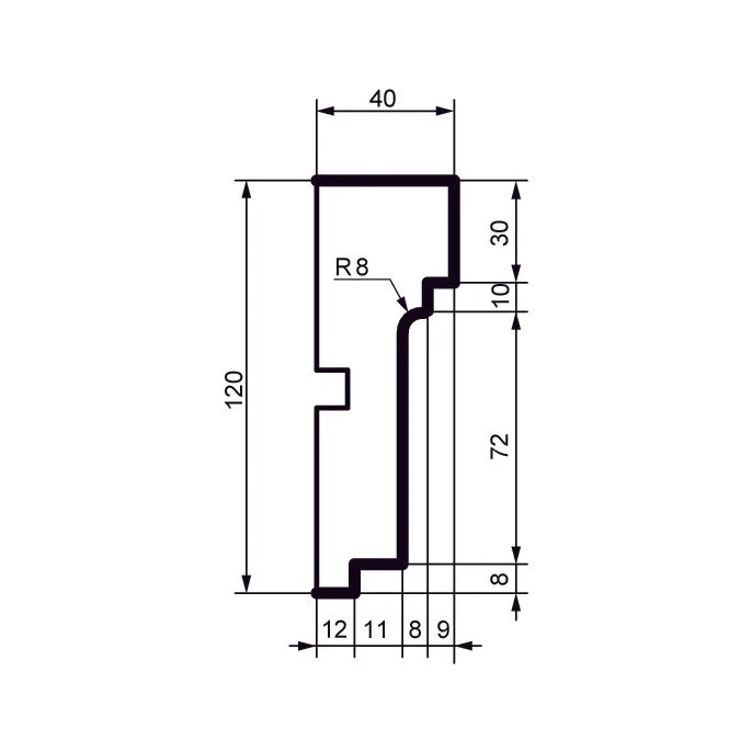 Fasādes molding MC155