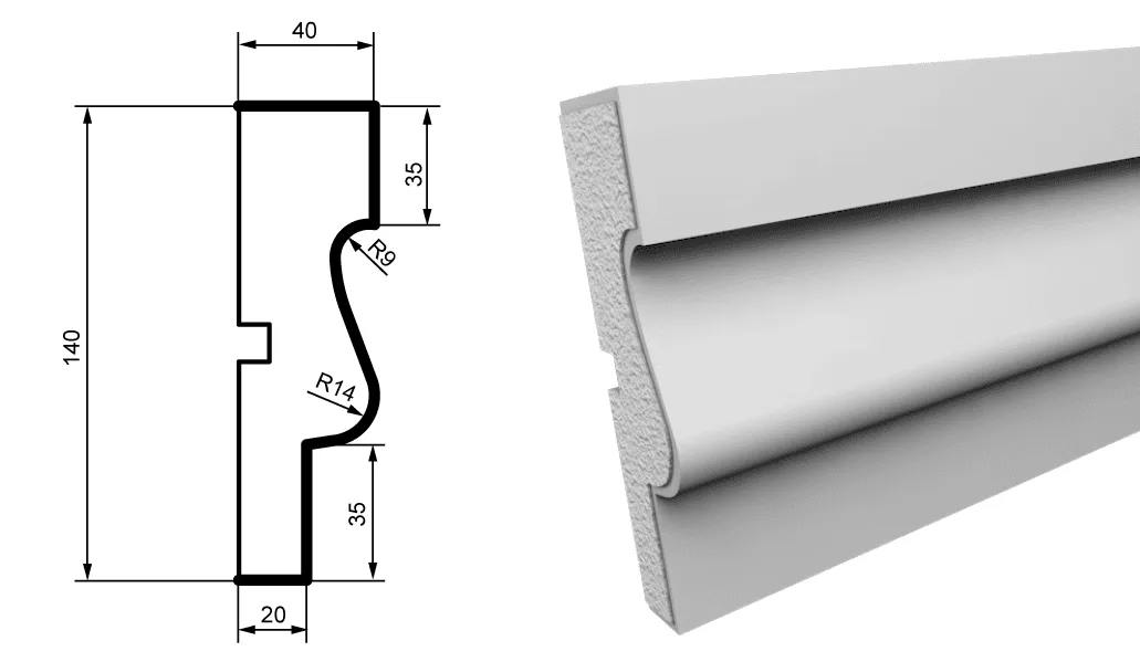 Fasādes molding MC120