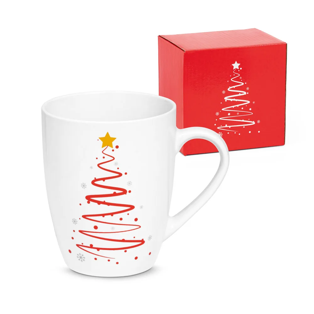 Porcelāna krūze ar Ziemassvētku motīvu EGLE, 390 ml