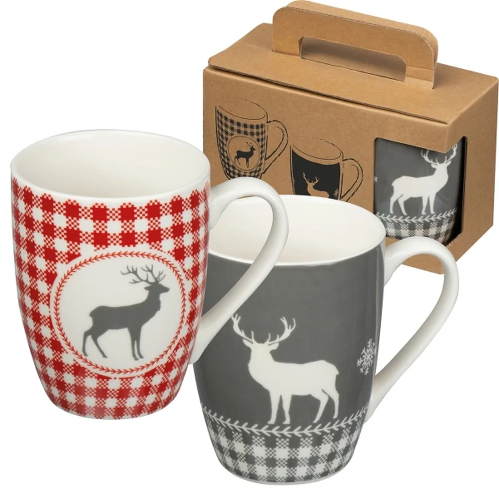 Ziemassvētku porcelāna krūžu komplekts (2 gab.), 300 ml