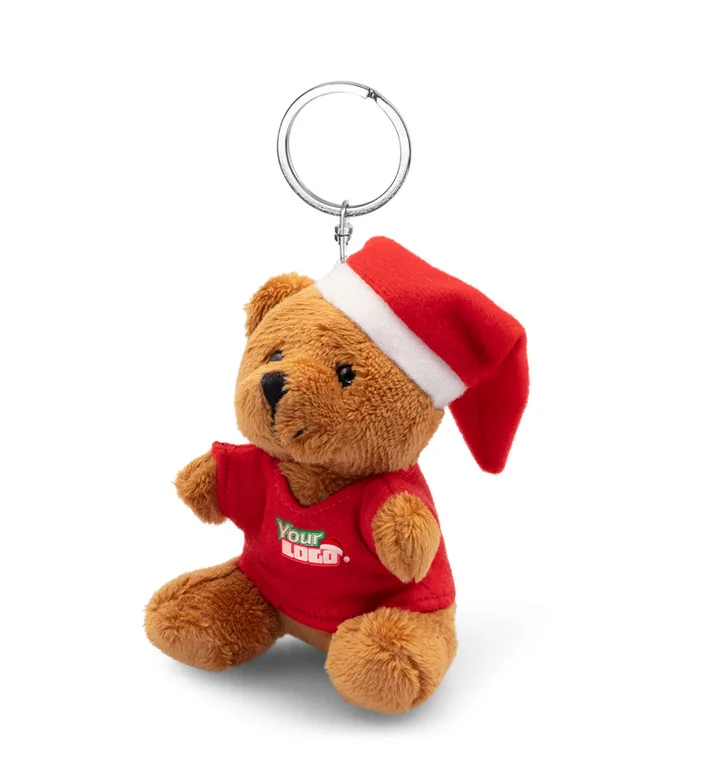 Christmas teddy bear keychain with your logo
