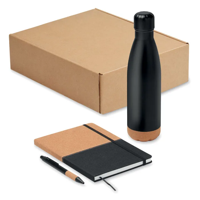 Dāvanu komplekts BLACK CORK, ar Jūsu logo
