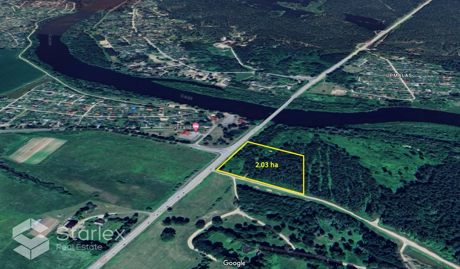 Zemes gabals Ādažos blakus autoceļam A1 un Gaujas tiltam 3